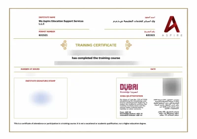 Microblading 1 KDHA certificate preview
